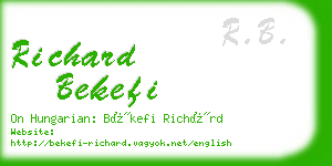 richard bekefi business card